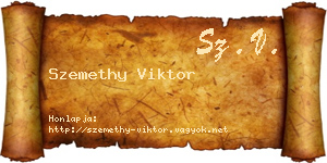 Szemethy Viktor névjegykártya